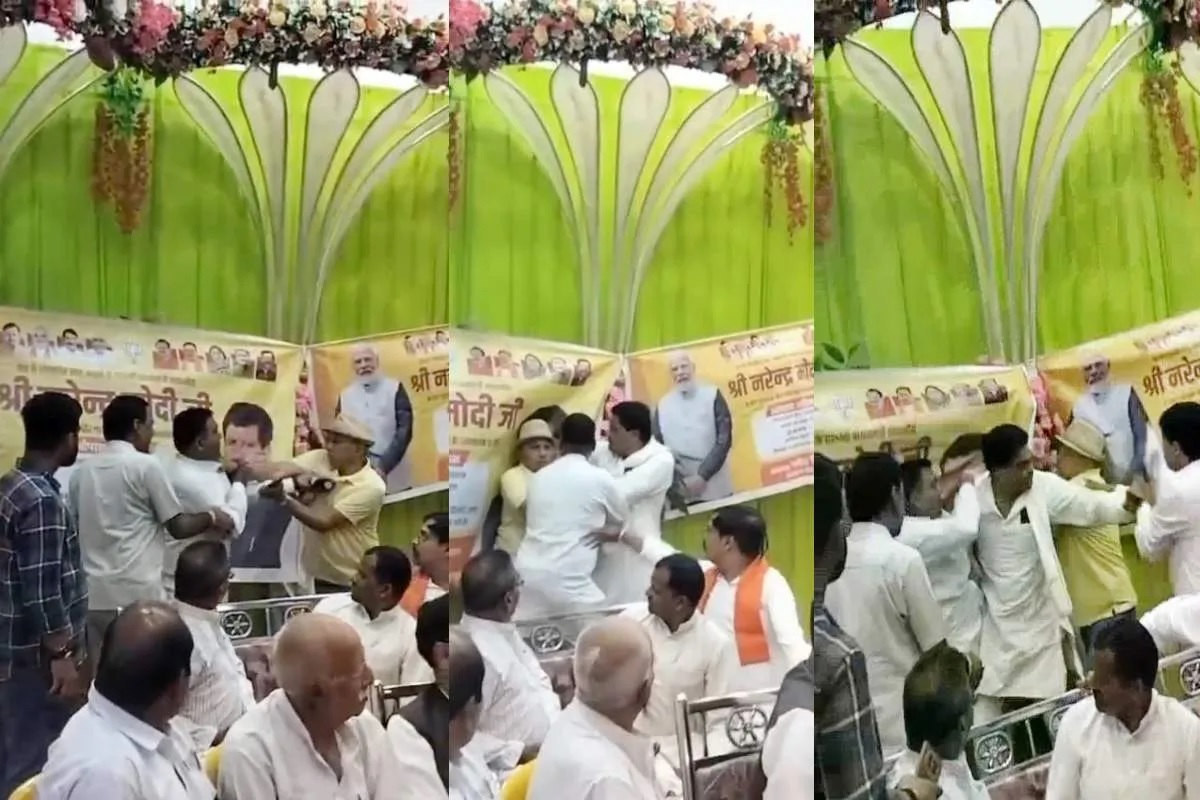 बीजेपी के मंच पर चले लात-घूंसे, मैहर में पूर्व मंत्री के भाई ने सांसद के सामने महामंत्री को पीटा