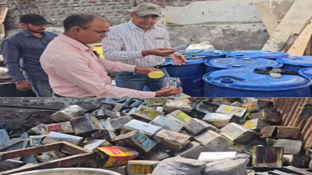 नकली घी फैक्ट्री का पर्दाफाशः पशुओं की चर्बी, मांस और हड्डियों से बन रहा था, 200 किलो घी जब्त