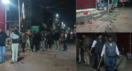 मंदिर की ग्रिल टूटी… भड़की हिंसा, दो पक्षों में मारपीट-पथराव; एक ही समय हो रही थी आरती और नमाज