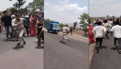 युवक की संदिग्ध मौत के बाद ग्रामीणों का फूटा गुस्सा, पुलिस को दौड़ा-दौड़कर पीटा