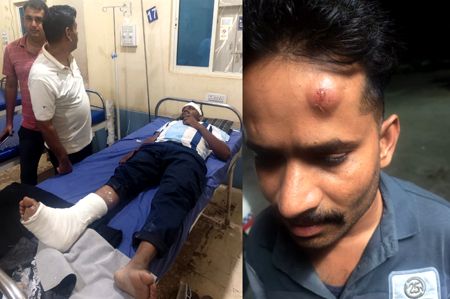 पुलिस टीम पर जानलेवा हमला, पथराव कर आरोपी को छुड़ा ले गई भीड़
