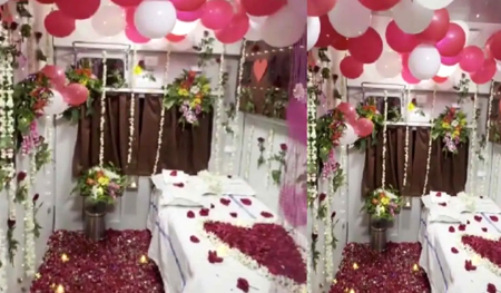 चलती ट्रेन में बनी 'हनीमून सुइट्स'! AC कोच में फूलों-गुब्बारों से हुई सजावट, रेलवे ने लिया बड़ा एक्शन