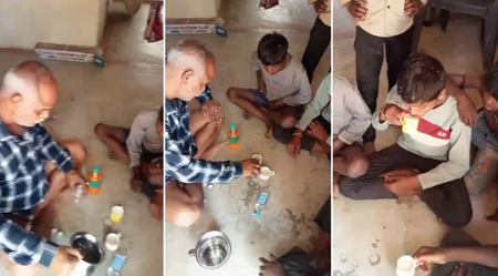 प्राइमरी स्कूल का शिक्षक बच्चों को पिला रहा था शराब, वीडियो वायरल होने पर मचा हड़कंप