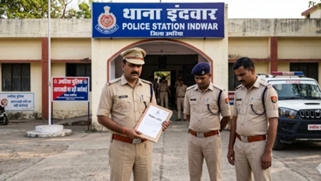 पुलिस को धौंस दिखाकर थाने से फरार हुआ आरोपी, तीन पुलिस अधिकारी सस्‍पेंड